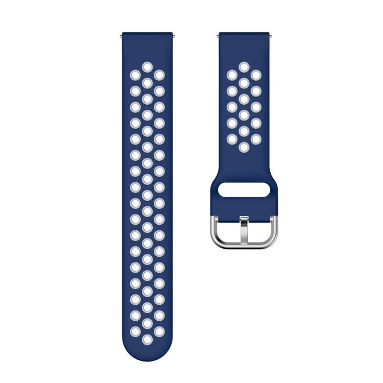 For Samsung Galaxy Watch Active2 44mm Two-color Silicone Watch Band(Blue+Grey)