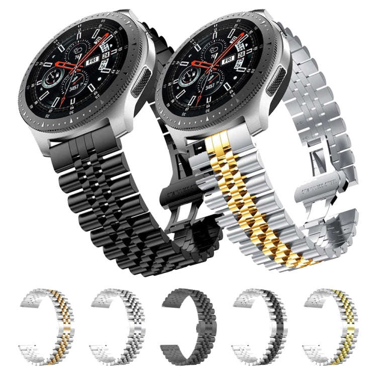 20mm For Amazfit GTR 2 / Amazfit GTR 47mm Five Beads Steel Watch Band(Silver)
