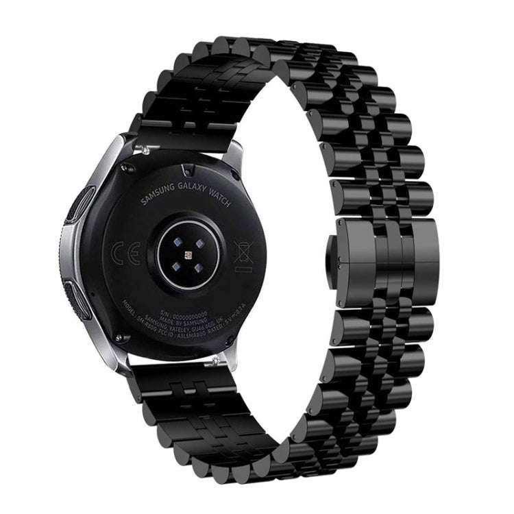 22mm For Huawei Watch GT 2 46mm / GT 2 Pro / GT 2e Five Beads Steel Watch Band(Black)