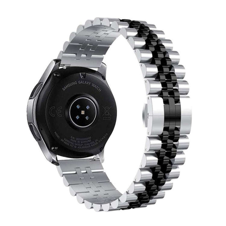 22mm For Huawei Watch GT 2 46mm / GT 2 Pro / GT 2e Five Beads Steel Watch Band(Silver Black)
