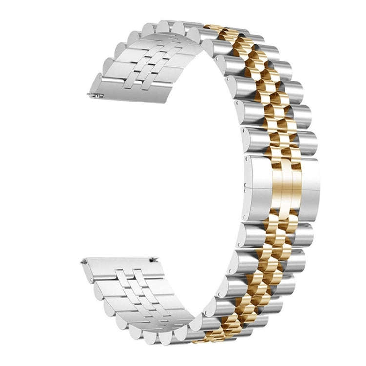 22mm For Huawei Watch GT 2 46mm / GT 2 Pro / GT 2e Five Beads Steel Watch Band(Silver Rose Gold)