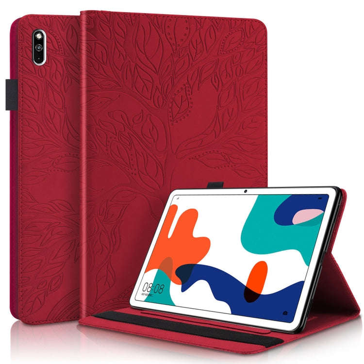 For Huawei MatePad 10.4 inch Life Tree Series Horizontal Flip Leather Case with Holder & Card Slo...