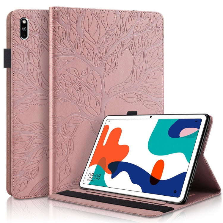 For Huawei MatePad 10.4 inch Life Tree Series Horizontal Flip Leather Case with Holder & Card Slo...