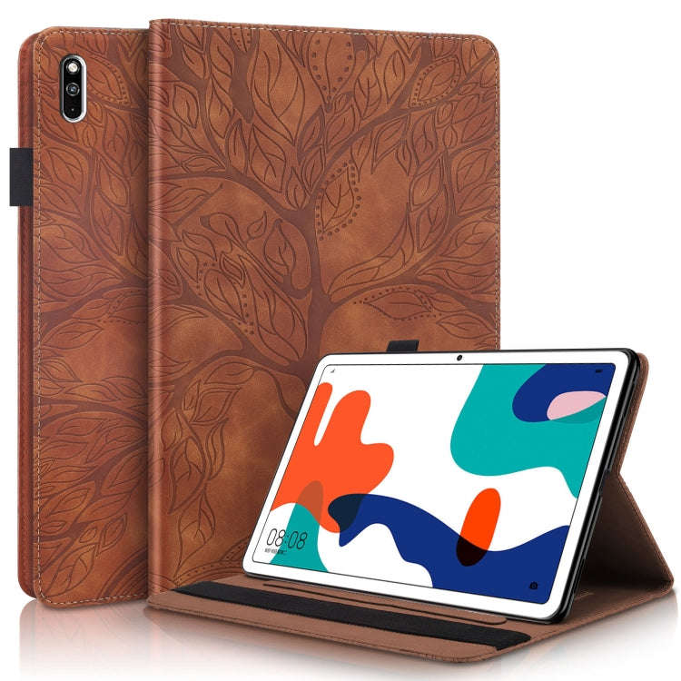 For Huawei MatePad 10.4 inch Life Tree Series Horizontal Flip Leather Case with Holder & Card Slo...