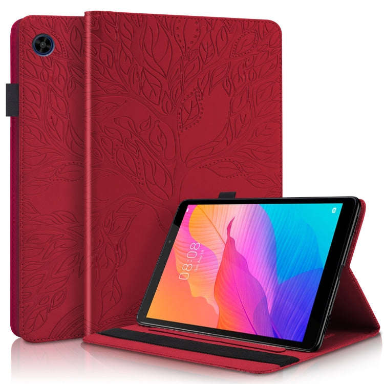 For Huawei MatePad T8 8 inch Life Tree Series Horizontal Flip Leather Case with Holder & Card Slo...