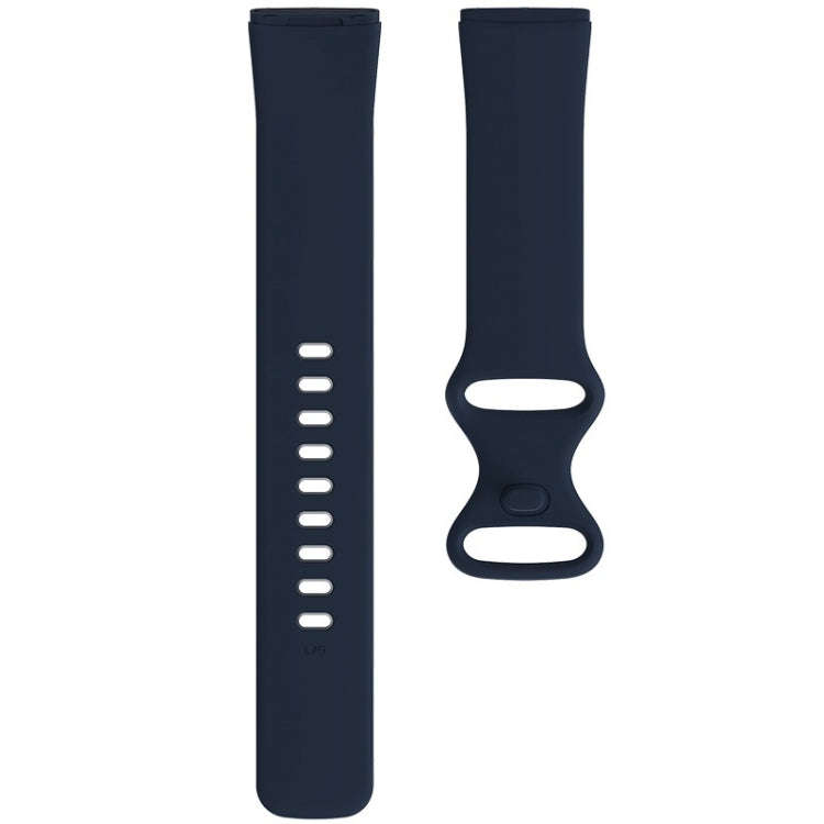 For Fitbit Versa 3 / Sense Silicone Watch Band, Size: S(Navy Blue)