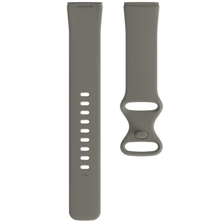 For Fitbit Versa 3 / Sense Silicone Watch Band, Size: S(Grey)
