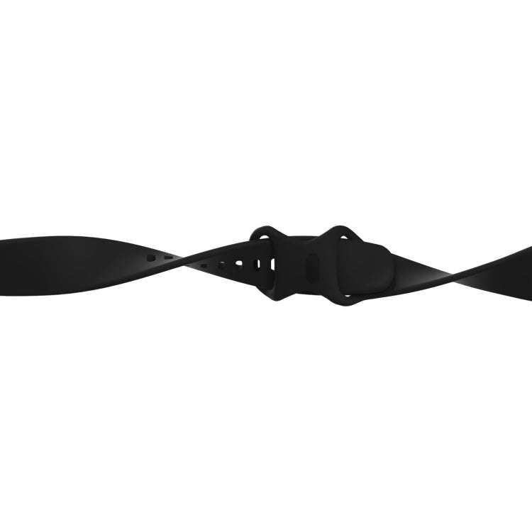 For Fitbit Versa 3 / Sense Silicone Watch Band, Size: S(Black)