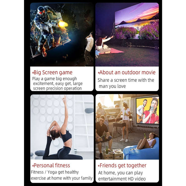YG620 1920x1080P 2800 Lumens Portable Home Theater LED HD Digital Projector