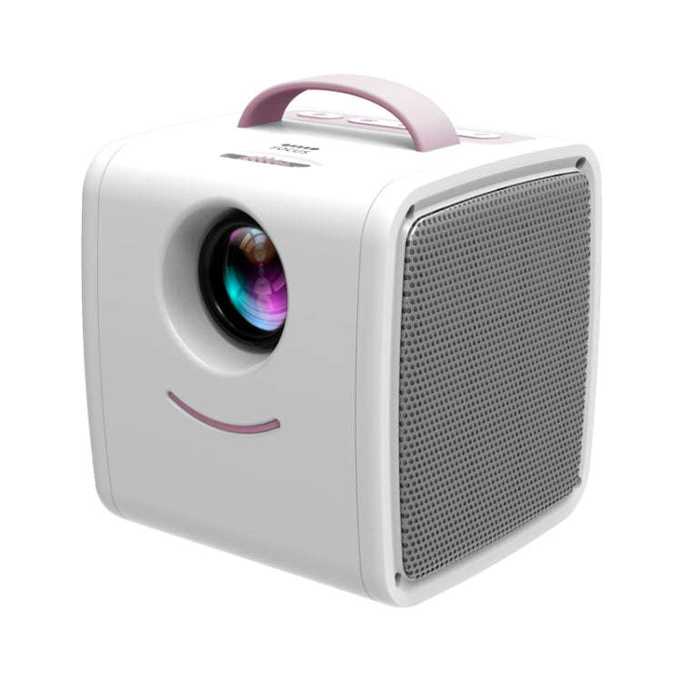 Q2 LED 1080P Mini Portable Projector Children Projector, Plug Type:AU Plug(Pink White)