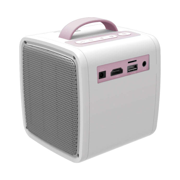 Q2 LED 1080P Mini Portable Projector Children Projector, Plug Type:AU Plug(Pink White)