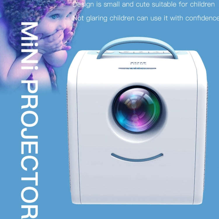 Q2 LED 1080P Mini Portable Projector Children Projector, Plug Type:AU Plug(Pink White)
