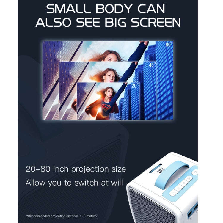 Q2 LED 1080P Mini Portable Projector Children Projector, Plug Type:AU Plug(Pink White)