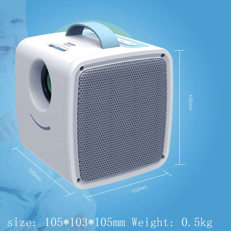 Q2 LED 1080P Mini Portable Projector Children Projector, Plug Type:AU Plug(Pink White)