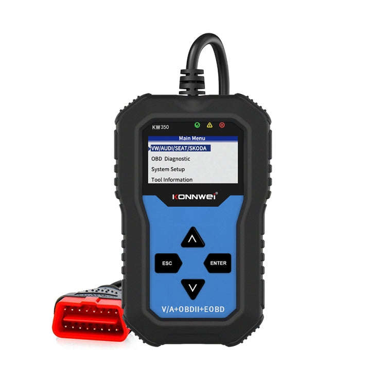 KONNWEI KW350 OBDII 12V Car Diagnostics Detector Scanner with 2 inch Black And White Display Scre...