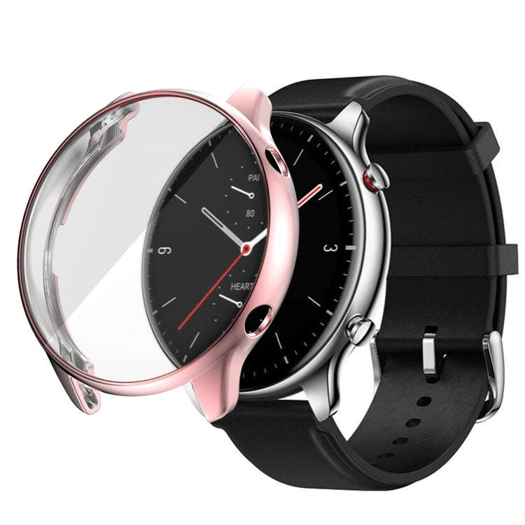 For Amazfit GTR 2 TPU Electroplating Protective Case Cover(Pink)