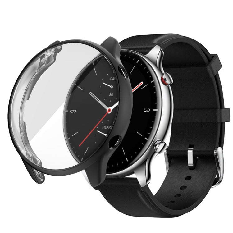 For Amazfit GTR 2 TPU Electroplating Protective Case Cover(Black)