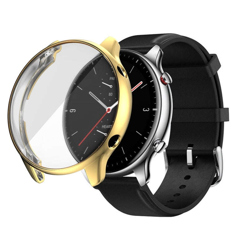 For Amazfit GTR 2 TPU Electroplating Protective Case Cover(Gold)