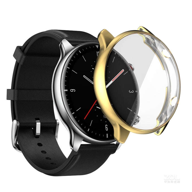 For Amazfit GTR 2 TPU Electroplating Protective Case Cover(Gold)