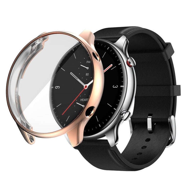 For Amazfit GTR 2 TPU Electroplating Protective Case Cover(Rose Gold)