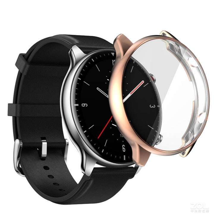 For Amazfit GTR 2 TPU Electroplating Protective Case Cover(Rose Gold)