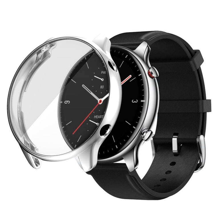 For Amazfit GTR 2 TPU Electroplating Protective Case Cover(Silver)