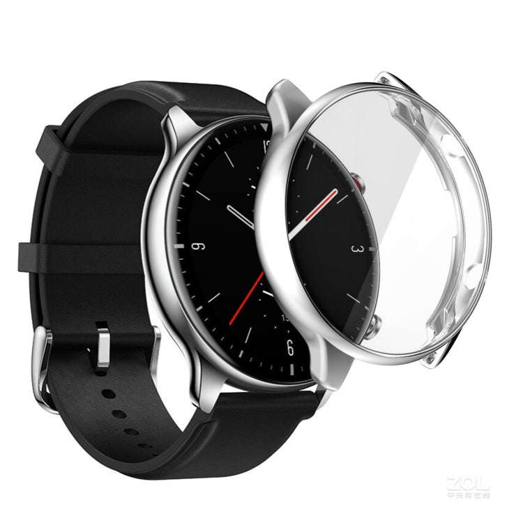 For Amazfit GTR 2 TPU Electroplating Protective Case Cover(Silver)