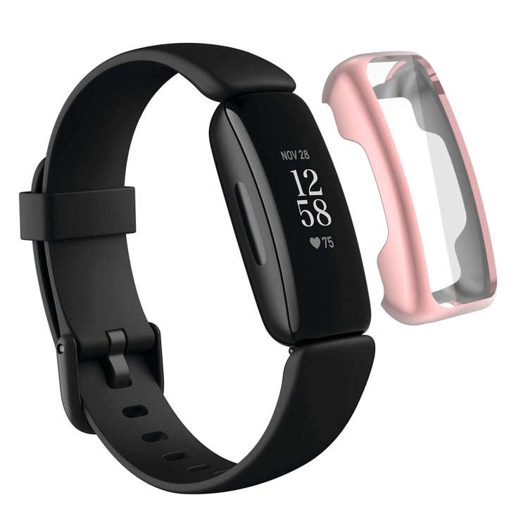 For Fitbit Inspire 2 TPU Electroplating Protective Case Cover(Pink)