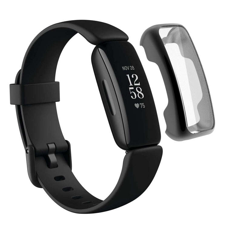 For Fitbit Inspire 2 TPU Electroplating Protective Case Cover(Black)