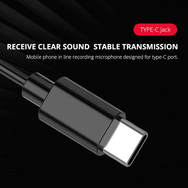 YELANGU MY2-C Type-C Interface Live Broadcast Interview Mobile Phone Single Clip Lavalier Microph...
