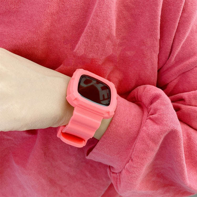 For Fitbit Versa 3 3D Silicone Integrated Watch Band(Grey)