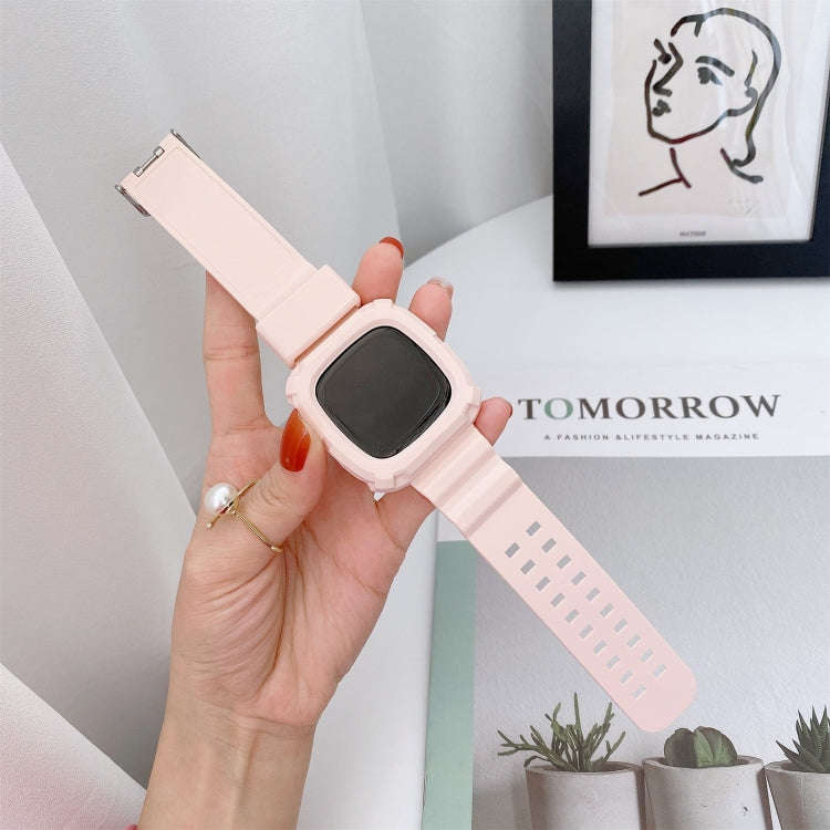 For Fitbit Versa 3 3D Silicone Integrated Watch Band(Grey)