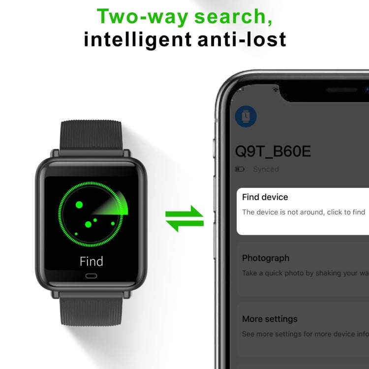 Q9T 1.3 inch TFT Touch Screen Dual-mode Bluetooth Smart Watch, Support Body Temperature Detection...