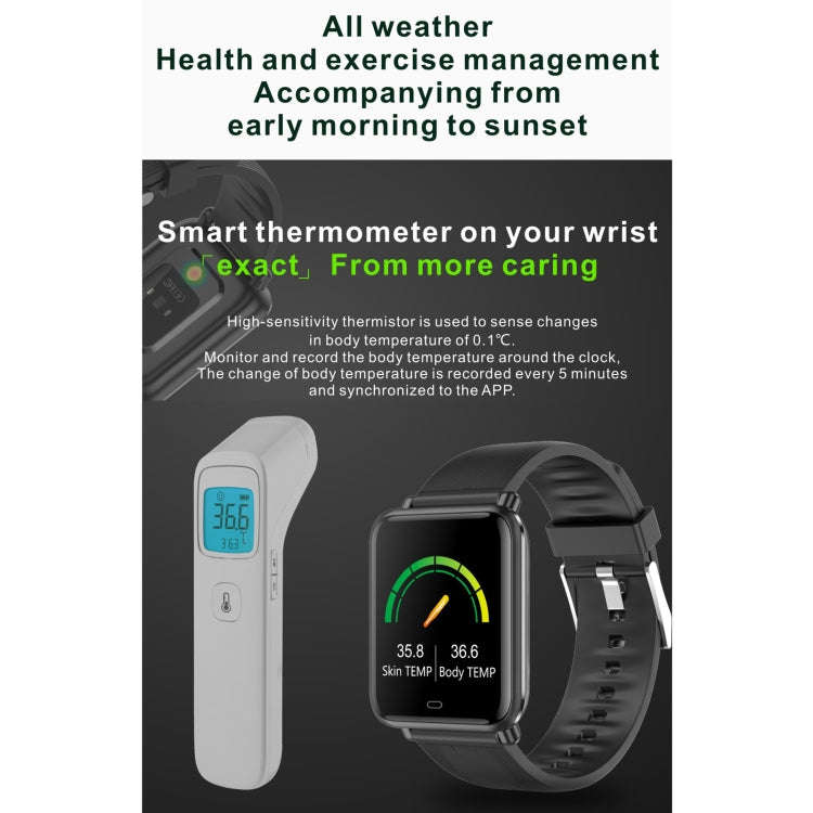 Q9T 1.3 inch TFT Touch Screen Dual-mode Bluetooth Smart Watch, Support Body Temperature Detection...