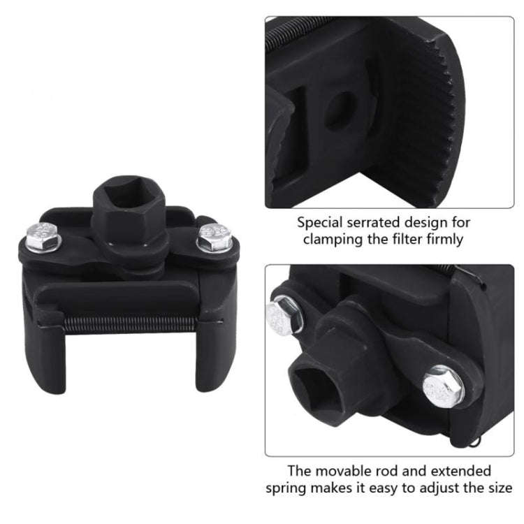 80-105mm Universal Cast Steel Adjustable 2 Jaw Oil Filter Wrench Fuel Remover Removal Tool Two-cl...