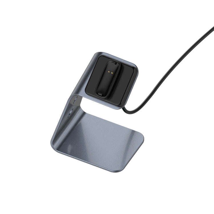For Fitbit Inspire 2 Aluminum Alloy Charger Holder with Chip Protection, Support Fast Charging(Grey)