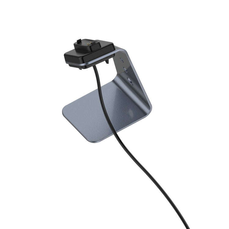 For Fitbit Inspire 2 Aluminum Alloy Charger Holder with Chip Protection, Support Fast Charging(Grey)