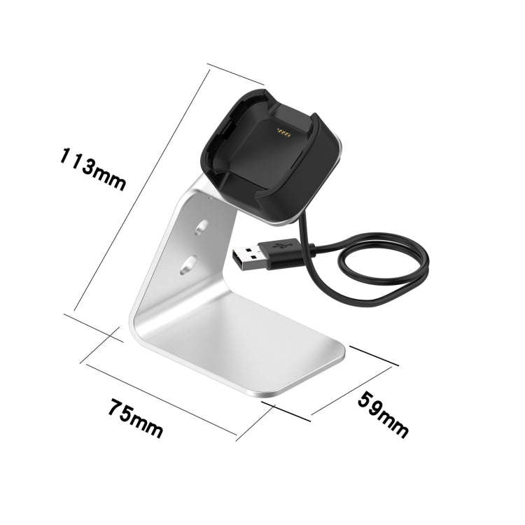 For Fitbit Versa / Versa Lite / Versa SE Universal Aluminum Alloy Charger Holder with Chip Protec...