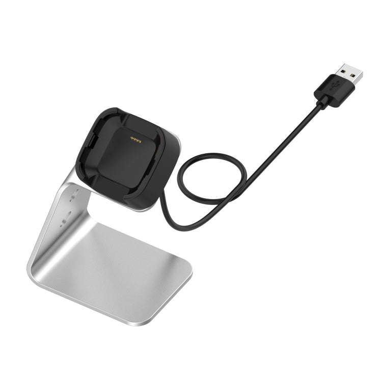 For Fitbit Versa 2 Universal Aluminum Alloy Charger Holder(Silver)