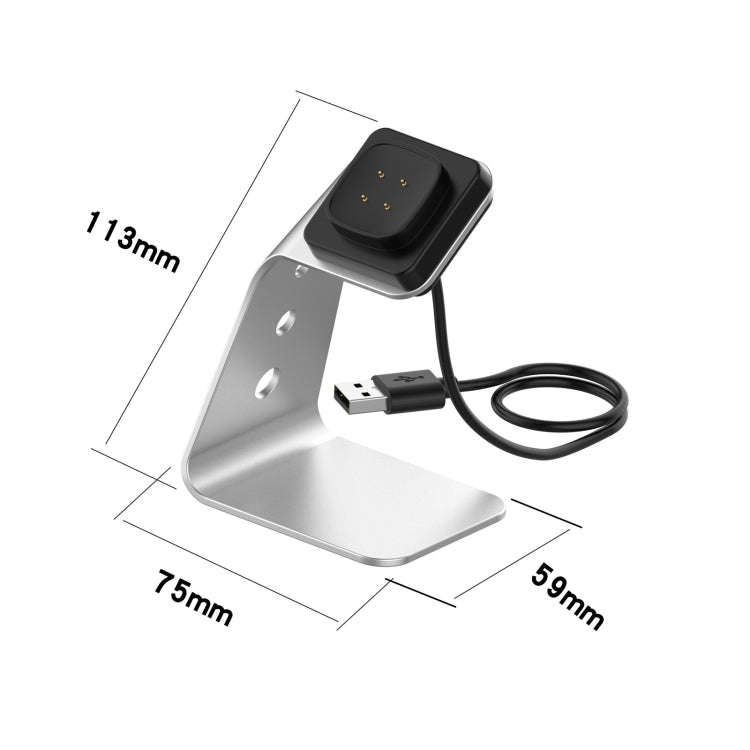 For Fitbit Versa 3 / Fitbit Sence Aluminum Alloy Charger Holder with Chip Protection, Support Fas...