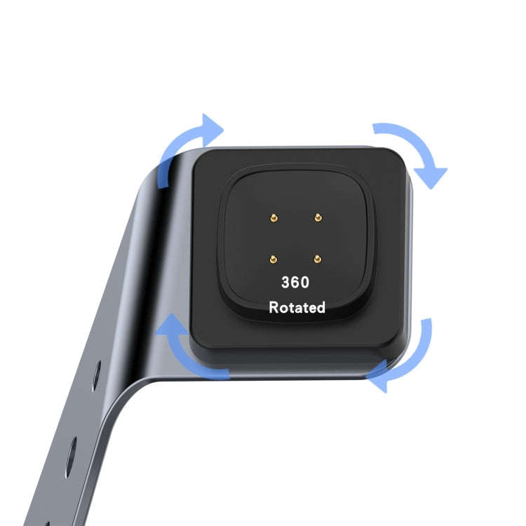 For Fitbit Versa 3 / Fitbit Sence Aluminum Alloy Charger Holder with Chip Protection, Support Fas...