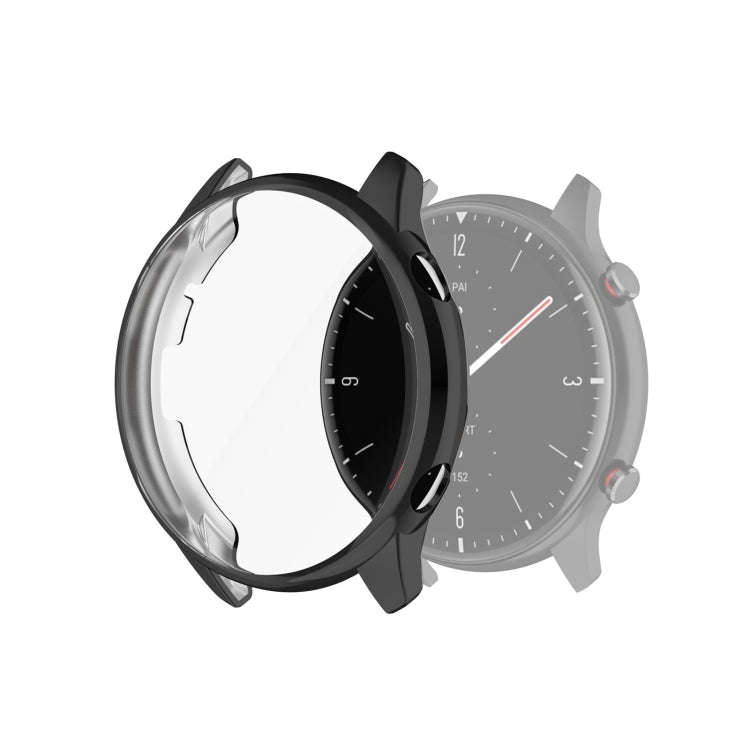 For Amazfit GTR 2 A1951 Full Coverage TPU Electroplating Protective Case Cover(Black)