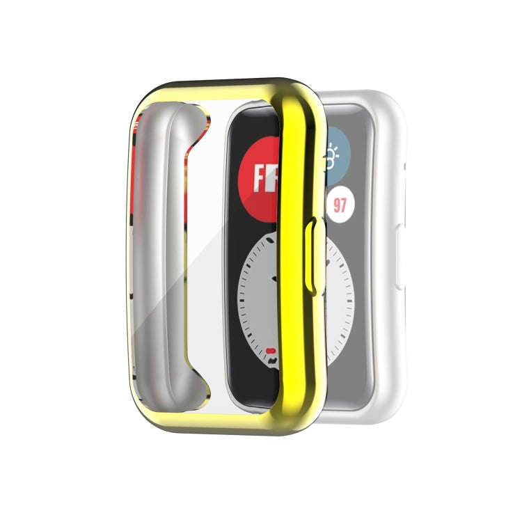 For Huawei Watch Fit Full Coverage TPU Protective Case Cover(Gold)