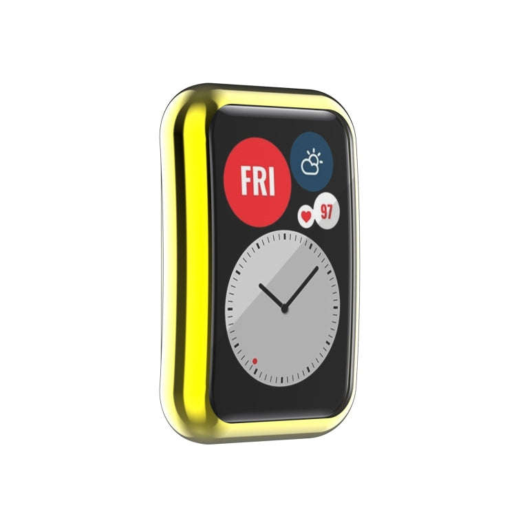 For Huawei Watch Fit Full Coverage TPU Protective Case Cover(Gold)