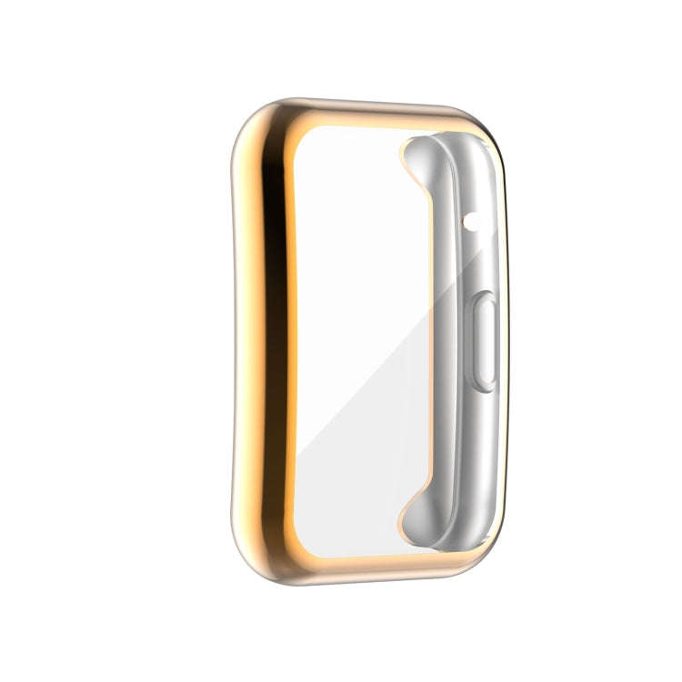 For Huawei Watch Fit Full Coverage TPU Protective Case Cover(Rose Gold)