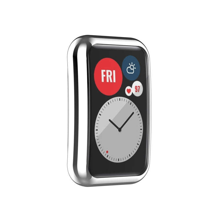 For Huawei Watch Fit Full Coverage TPU Protective Case Cover(Silver)