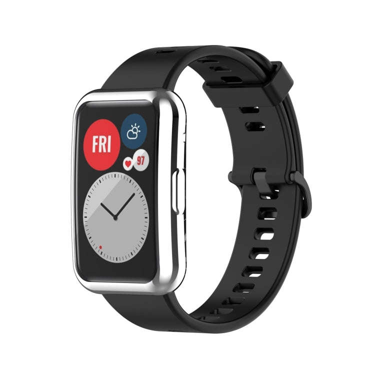 For Huawei Watch Fit Full Coverage TPU Protective Case Cover(Silver)