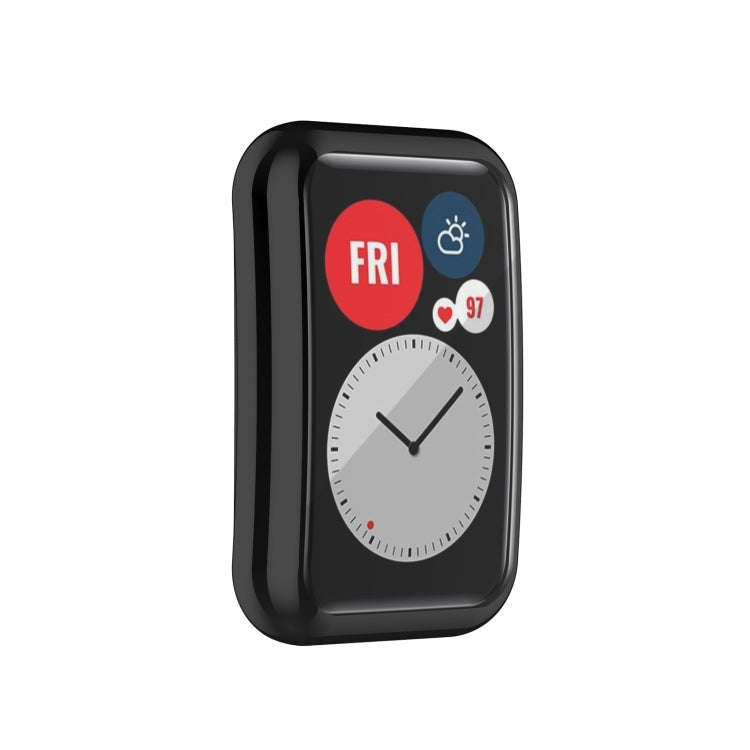 For Huawei Watch Fit Full Coverage TPU Protective Case Cover(Black)