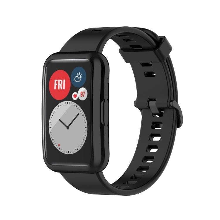For Huawei Watch Fit Full Coverage TPU Protective Case Cover(Black)