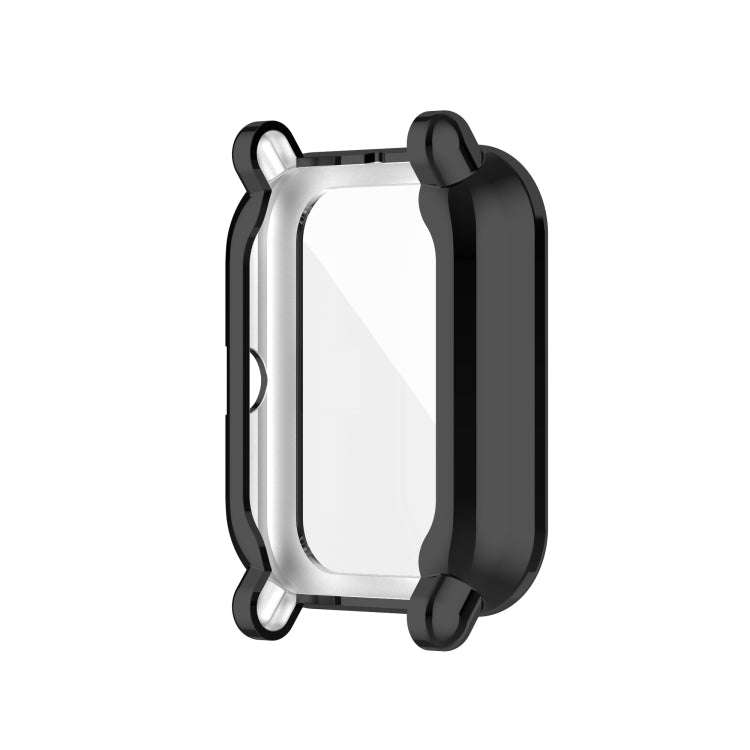 For Amazfit Pop Full Coverage TPU Protective Case Cover(Black)
